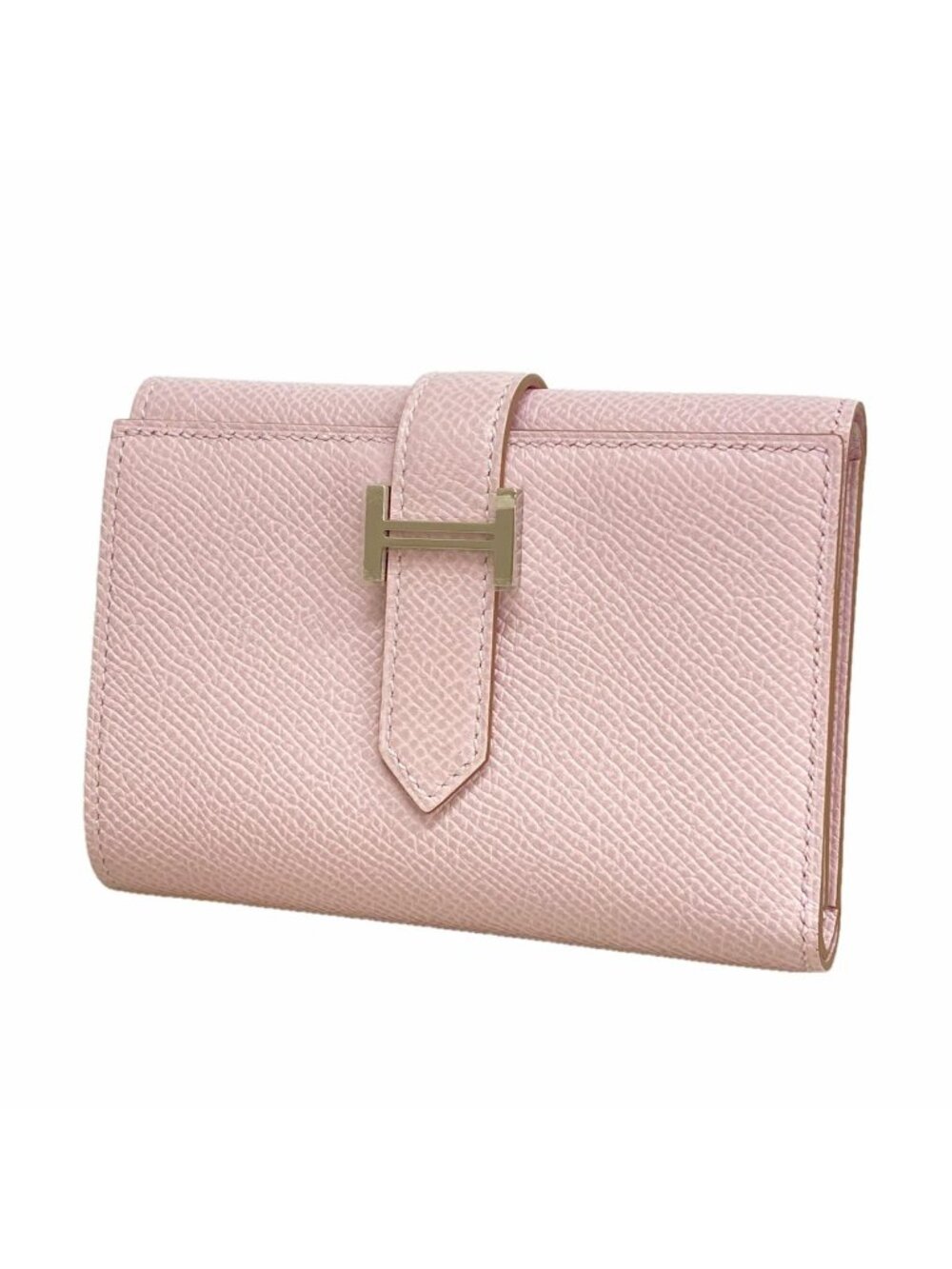 Hermes Trifold Wallet Bearn Combine Veau Epsom Mauve Pale Silver